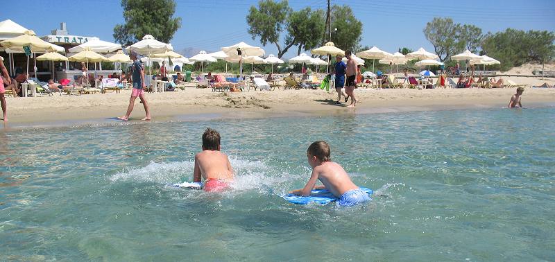 Sainr George Beach in Naxos Town